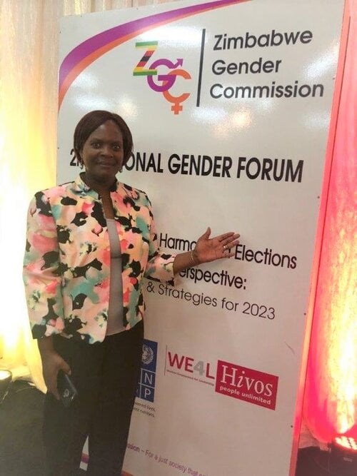 Sibongile at the National Gender Forum in Bulawayo, 2019. Credit: Sibongile Mauye