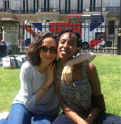 Olivia and Chao... and the Union Jack again.