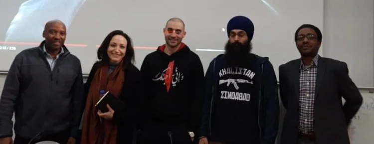 Dr. Chege Githiora (far right) at Operation Legacy screening, SOAS